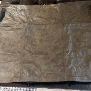 Lovesac mushroom leather rounded arm cover
